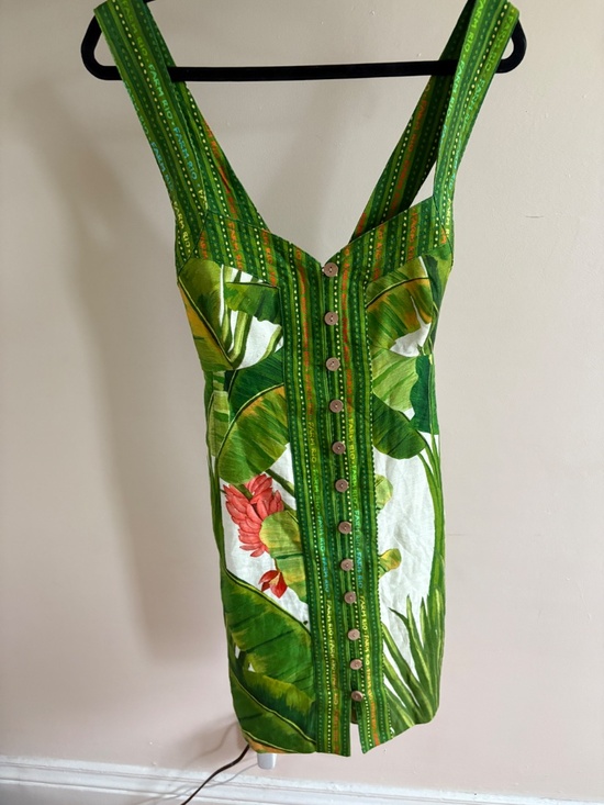 FARM Rio Dresses & Skirts - Farm Rio Fresh Forest Sweetheart-Neck Minidress L